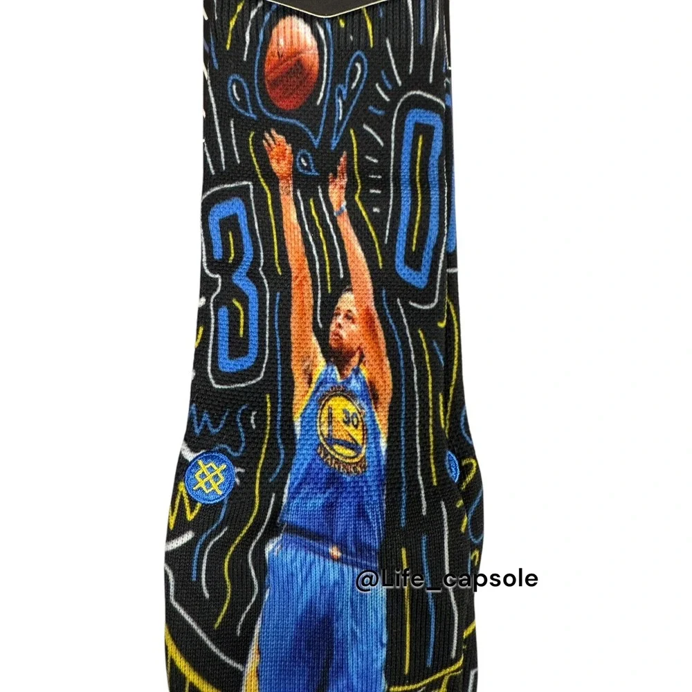 Socks Size 9-12 Stance Curry Warriors Crew NBA Golden State Stephen 30 Men's New